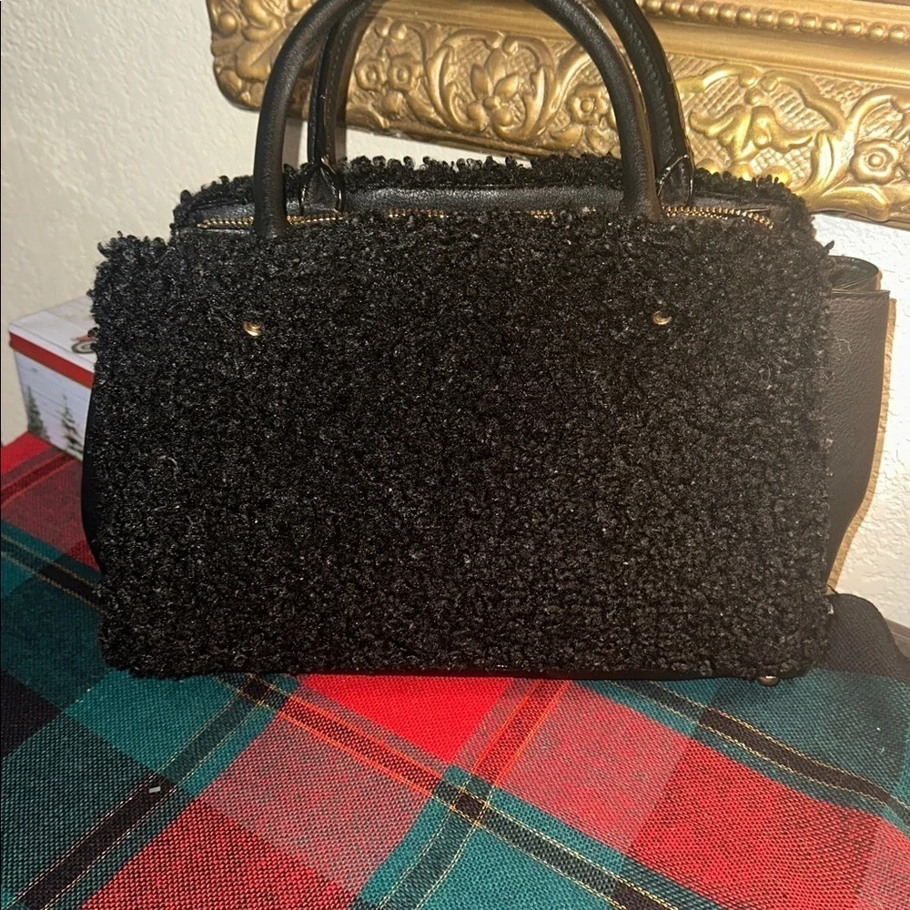 Betsey Johnson Black Textured Satchel